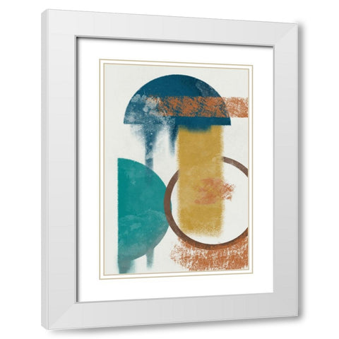 Modern Paint 1 White Modern Wood Framed Art Print with Double Matting by Prime, Marcus