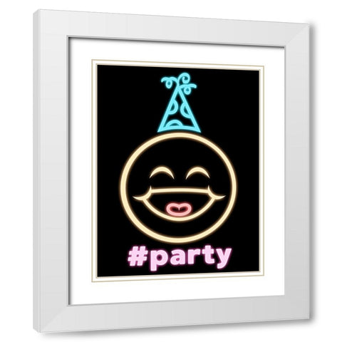 Party Glow White Modern Wood Framed Art Print with Double Matting by Prime, Marcus