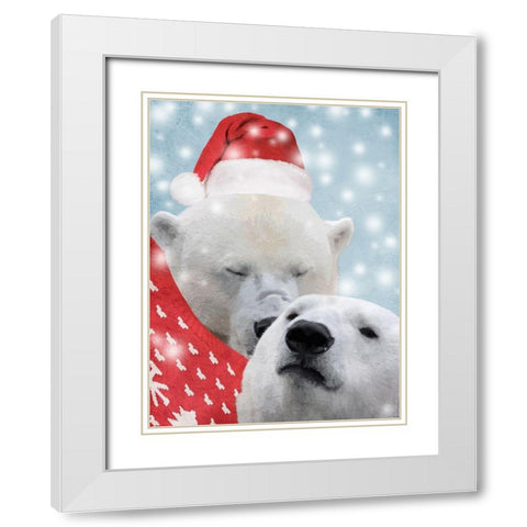 Snowy Kisses White Modern Wood Framed Art Print with Double Matting by Prime, Marcus