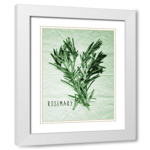 Rosemary Paper Scraps White Modern Wood Framed Art Print with Double Matting by Prime, Marcus