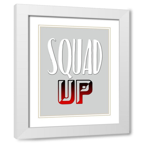 Squad Up White Modern Wood Framed Art Print with Double Matting by Prime, Marcus