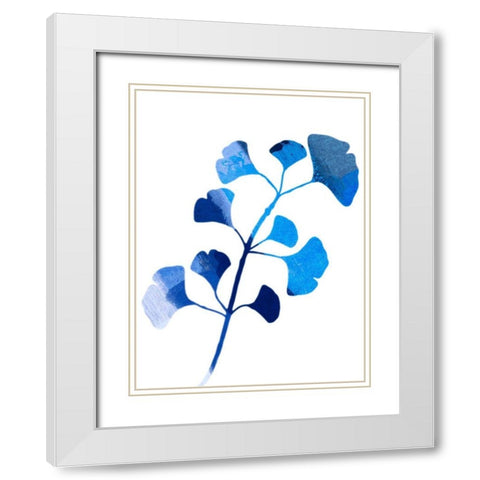 Ginko Paint White Modern Wood Framed Art Print with Double Matting by Prime, Marcus