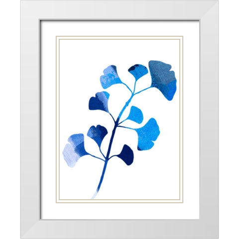 Ginko Paint White Modern Wood Framed Art Print with Double Matting by Prime, Marcus