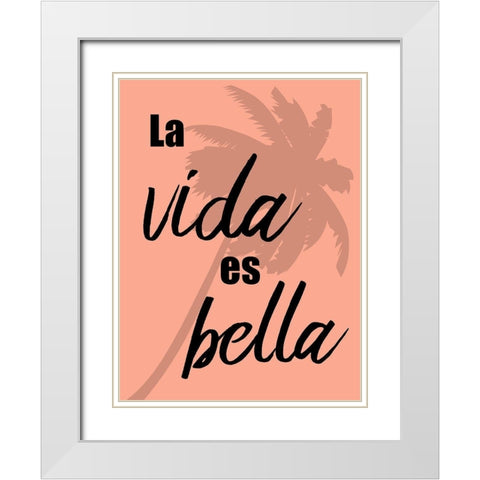 Vida White Modern Wood Framed Art Print with Double Matting by Prime, Marcus