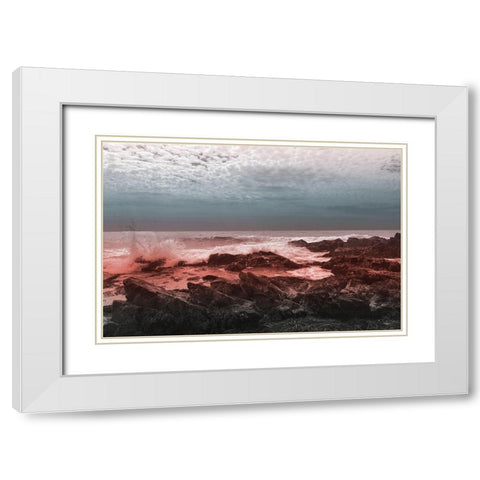 Pink Morning White Modern Wood Framed Art Print with Double Matting by Prime, Marcus