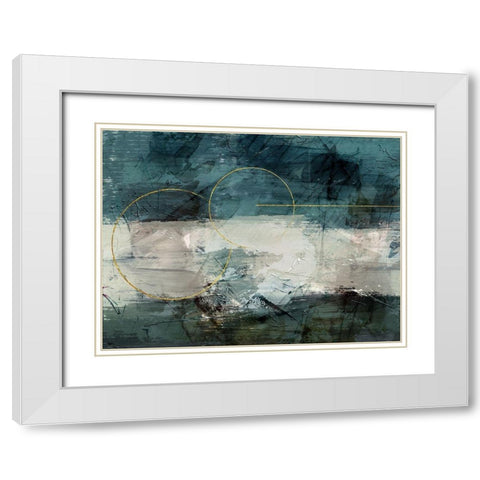 Flaring Gold White Modern Wood Framed Art Print with Double Matting by Prime, Marcus