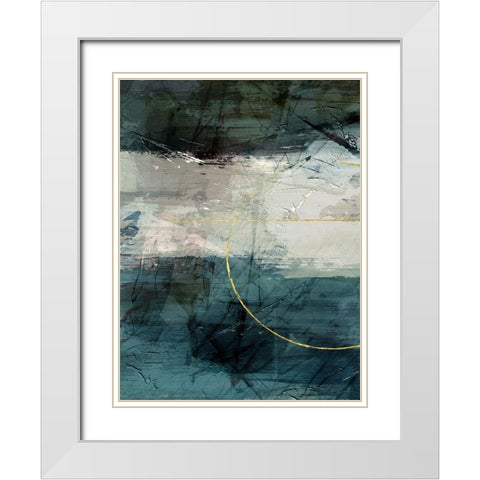 Gold Flared 1 White Modern Wood Framed Art Print with Double Matting by Prime, Marcus