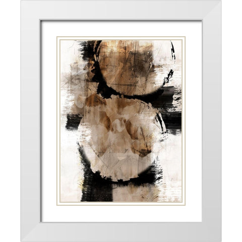 Painted Distressed 1 White Modern Wood Framed Art Print with Double Matting by Prime, Marcus
