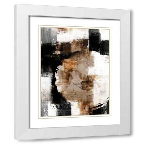 Painted Distressed 2 White Modern Wood Framed Art Print with Double Matting by Prime, Marcus
