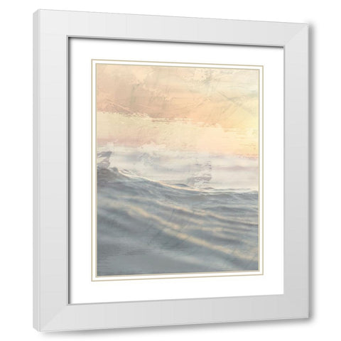 Ocean Flared 1 V2 White Modern Wood Framed Art Print with Double Matting by Prime, Marcus