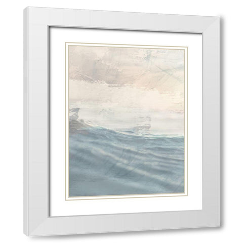 Ocean Flared 1 White Modern Wood Framed Art Print with Double Matting by Prime, Marcus