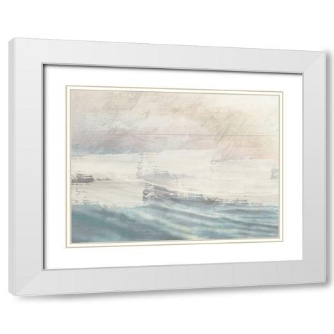 Flaring Ocean White Modern Wood Framed Art Print with Double Matting by Prime, Marcus