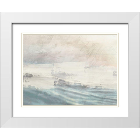 Flaring Ocean White Modern Wood Framed Art Print with Double Matting by Prime, Marcus