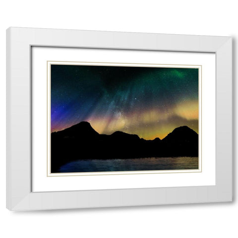 Borealis Dreams 1 White Modern Wood Framed Art Print with Double Matting by Prime, Marcus