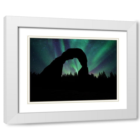 Borealis Dreams 3 White Modern Wood Framed Art Print with Double Matting by Prime, Marcus