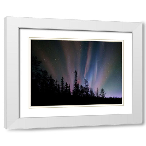 Borealis Dreams 4 White Modern Wood Framed Art Print with Double Matting by Prime, Marcus