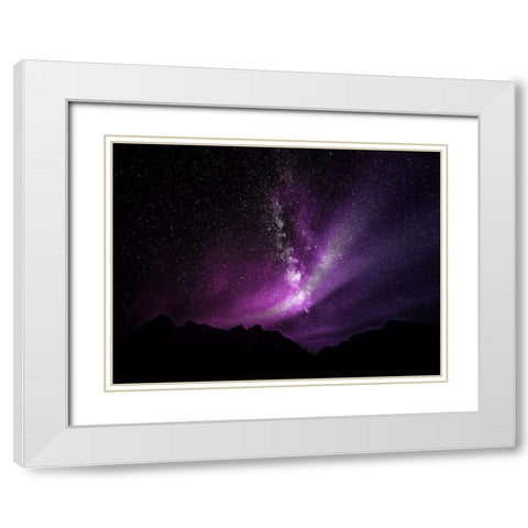 Borealis Dreams 5 White Modern Wood Framed Art Print with Double Matting by Prime, Marcus