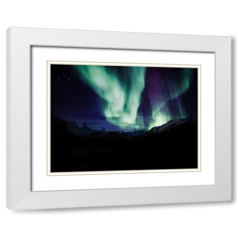Borealis Dreams 6 White Modern Wood Framed Art Print with Double Matting by Prime, Marcus