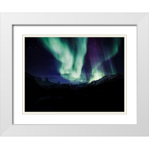 Borealis Dreams 6 White Modern Wood Framed Art Print with Double Matting by Prime, Marcus