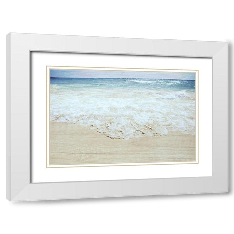 Rushing Waves White Modern Wood Framed Art Print with Double Matting by Prime, Marcus