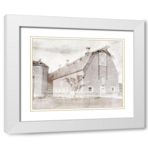 White Washed Grange White Modern Wood Framed Art Print with Double Matting by Prime, Marcus