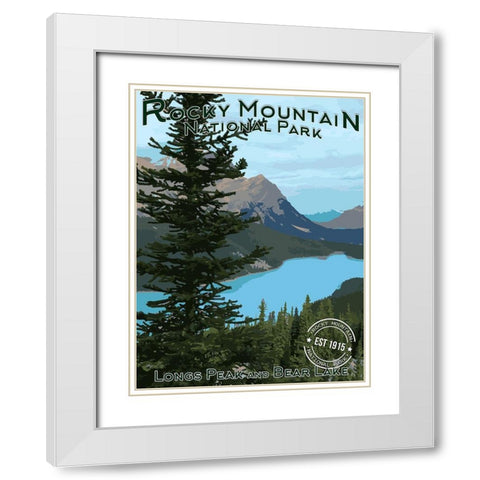 Rocky Mountains White Modern Wood Framed Art Print with Double Matting by Prime, Marcus