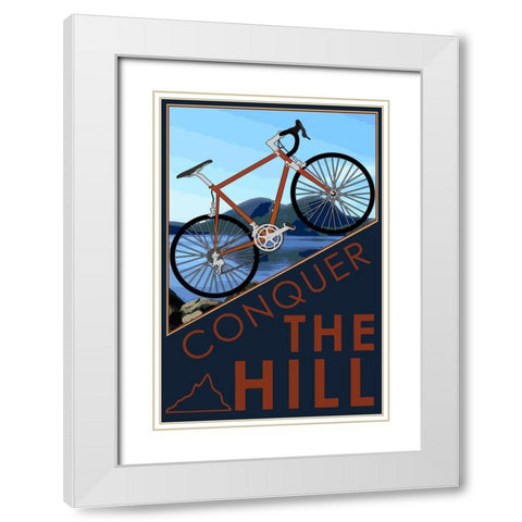 Hill Conquerer White Modern Wood Framed Art Print with Double Matting by Prime, Marcus