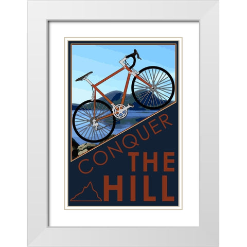 Hill Conquerer White Modern Wood Framed Art Print with Double Matting by Prime, Marcus