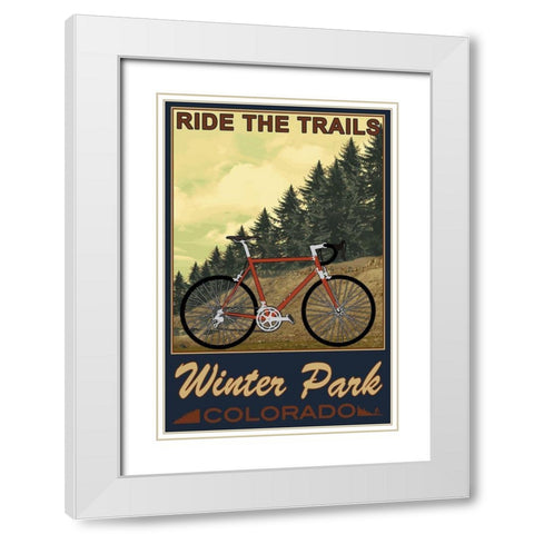 Winter Park White Modern Wood Framed Art Print with Double Matting by Prime, Marcus