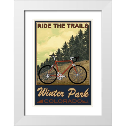 Winter Park White Modern Wood Framed Art Print with Double Matting by Prime, Marcus