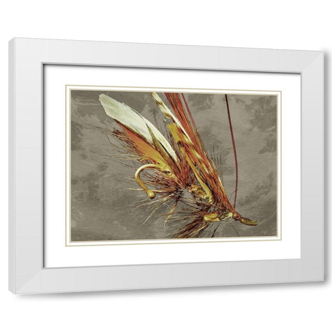 Fly Fishing White Modern Wood Framed Art Print with Double Matting by Prime, Marcus