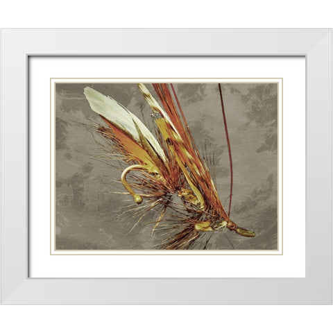 Fly Fishing White Modern Wood Framed Art Print with Double Matting by Prime, Marcus
