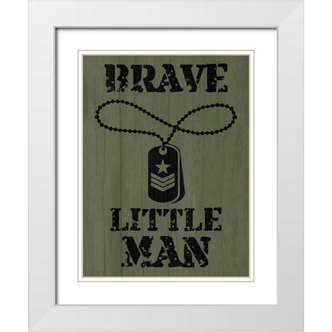 Brave Little Man White Modern Wood Framed Art Print with Double Matting by Prime, Marcus