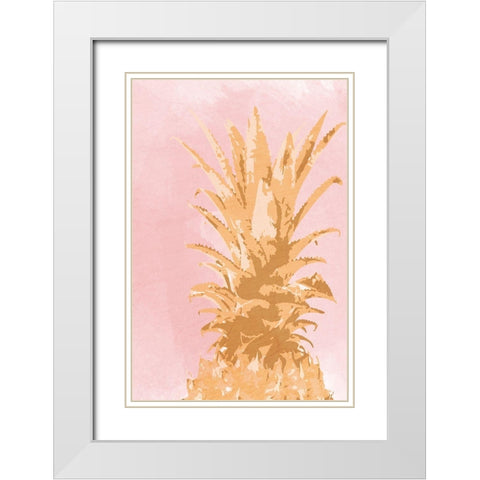 Pineapple Express 2 White Modern Wood Framed Art Print with Double Matting by Prime, Marcus