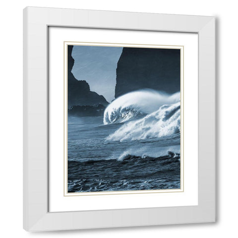 Blooming Surf 1 White Modern Wood Framed Art Print with Double Matting by Prime, Marcus