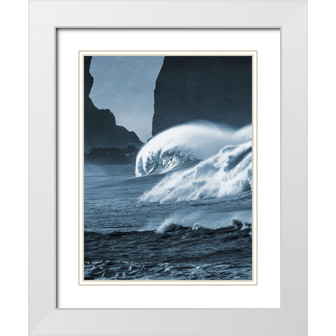 Blooming Surf 1 White Modern Wood Framed Art Print with Double Matting by Prime, Marcus