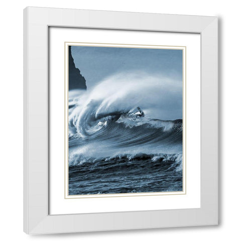 Blooming Surf 2 White Modern Wood Framed Art Print with Double Matting by Prime, Marcus