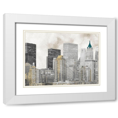 Sleepless City 1 White Modern Wood Framed Art Print with Double Matting by Prime, Marcus