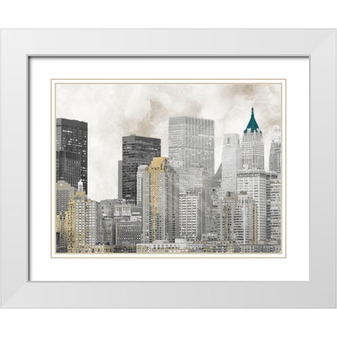 Sleepless City 1 White Modern Wood Framed Art Print with Double Matting by Prime, Marcus