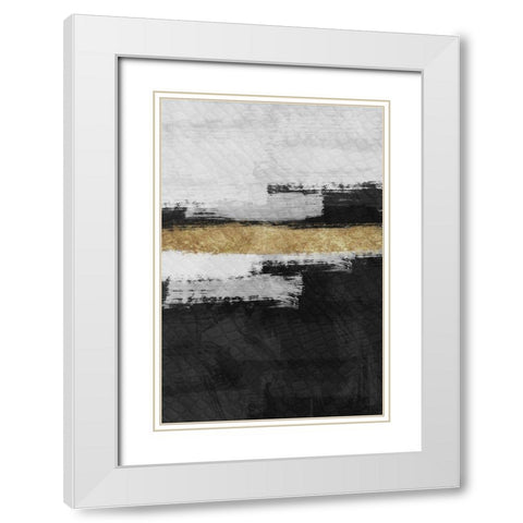 Painted Determination 1 White Modern Wood Framed Art Print with Double Matting by Prime, Marcus