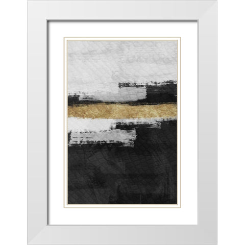 Painted Determination 1 White Modern Wood Framed Art Print with Double Matting by Prime, Marcus