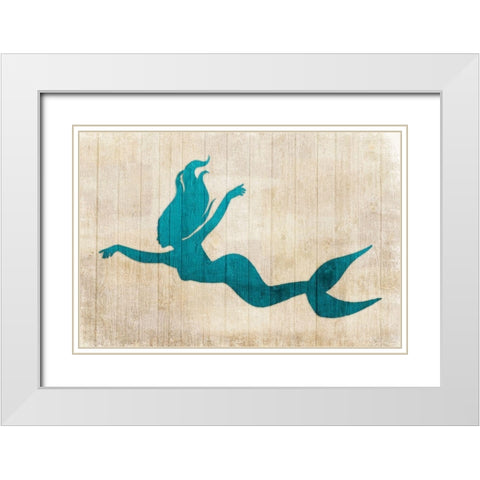 Ocean Siren White Modern Wood Framed Art Print with Double Matting by Prime, Marcus