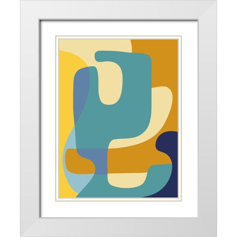Vibrant Theory 1 White Modern Wood Framed Art Print with Double Matting by Prime, Marcus