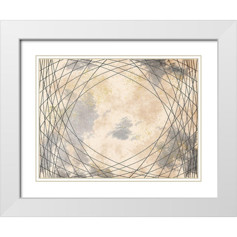 Mesmerizing Lines White Modern Wood Framed Art Print with Double Matting by Prime, Marcus