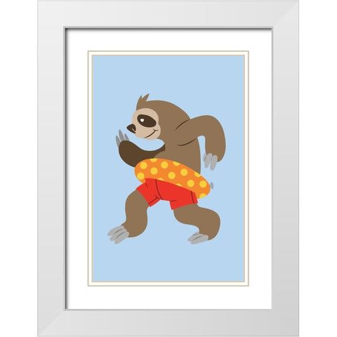 Water Fun White Modern Wood Framed Art Print with Double Matting by Prime, Marcus
