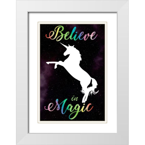 Magical Belief White Modern Wood Framed Art Print with Double Matting by Prime, Marcus
