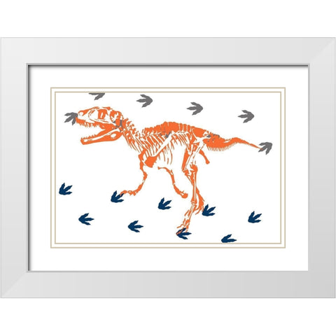 Prehistoric Journey 4 White Modern Wood Framed Art Print with Double Matting by Prime, Marcus