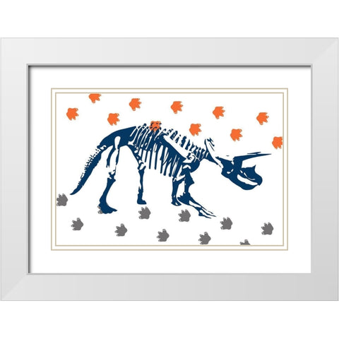 Prehistoric Journey 3 White Modern Wood Framed Art Print with Double Matting by Prime, Marcus