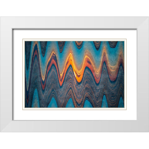 Desired Flow White Modern Wood Framed Art Print with Double Matting by Prime, Marcus