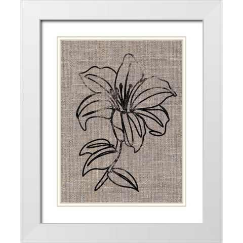 Linen Beauty 2 White Modern Wood Framed Art Print with Double Matting by Prime, Marcus